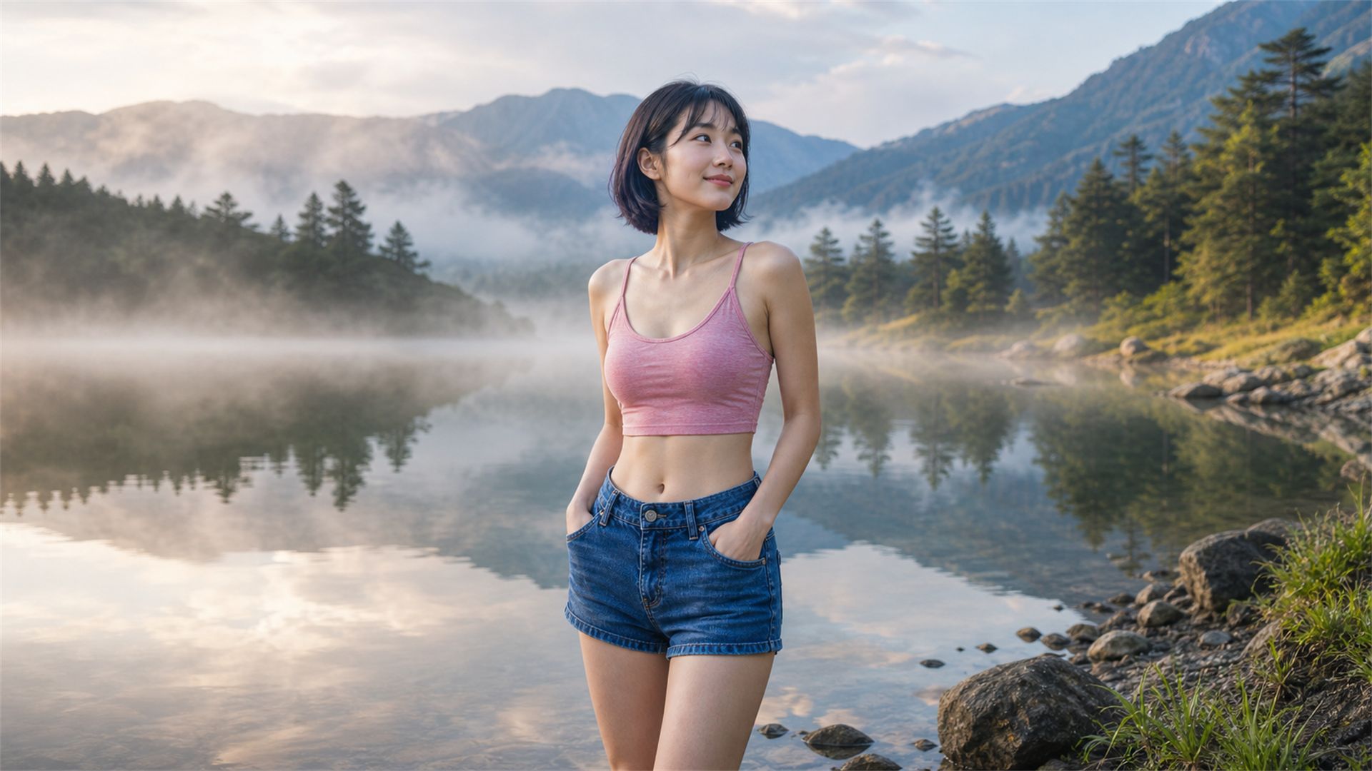 霧湖清晨